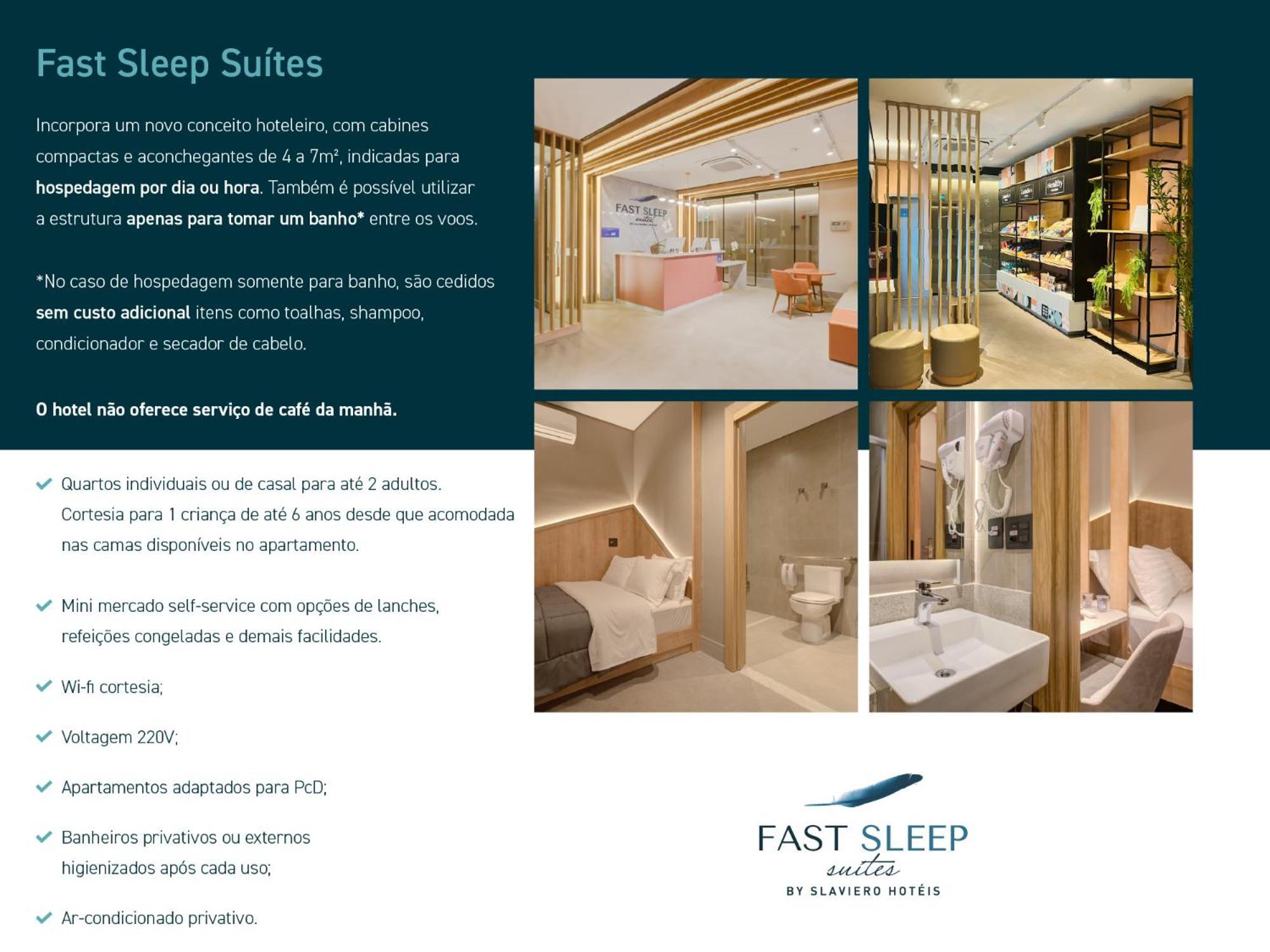 Fast Sleep Suites By Slaviero Hoteis - Hotel Dentro Do Aeroporto De Guarulhos - Terminal 2 - Desembarque Oeste Exterior foto